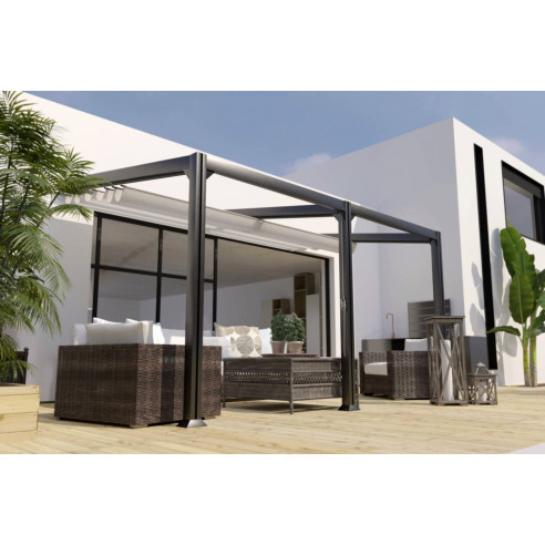 Achat COULEURS DU MONDE - Pergola adossée ANTIGUA - 3 x 4 mètres - Structure seule