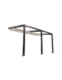 Achat COULEURS DU MONDE - Pergola adossée BARBADE - 3 x 6 mètres - Structure seule