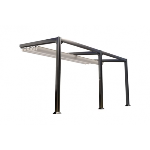 Achat COULEURS DU MONDE - Pergola adossée BARBADE - 3 x 6 mètres - Structure seule