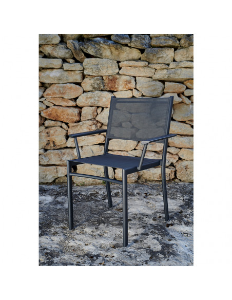 FERMOB - Fauteuil de jardin Bridge Costa - Carbone