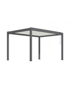 Achat PROLOISIRS - Pergola bioclimatique ERIS - 3x3 mètres - Aluminium - Grey