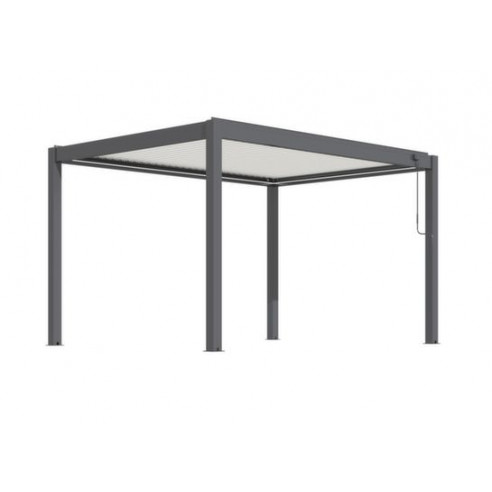 Achat PROLOISIRS - Pergola bioclimatique ERIS - 3x3 mètres - Aluminium - Grey