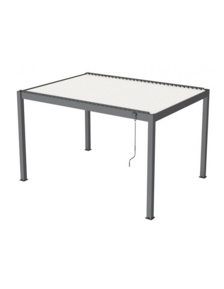 Achat PROLOISIRS - Pergola bioclimatique ERIS - 3x3 mètres - Aluminium - Grey