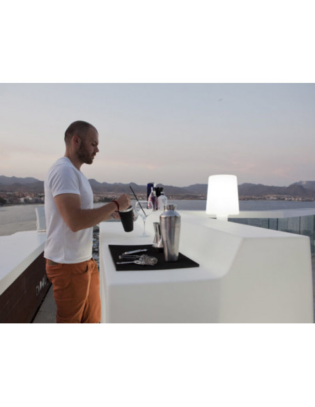 Achat NEWGARDEN - Bar à double hauteur SICILIA 120 - Lumineux avec panneau solaire et batterie rechargeable