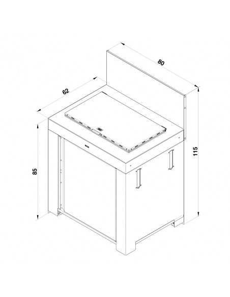 Achat ENO - Module gris cargo pour plancha TRIBU - MODULO