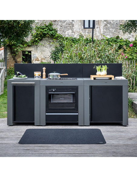 Achat ENO - Module de cuisine avec plaques de cuisson et four à gaz - MODULO - Gris cargo