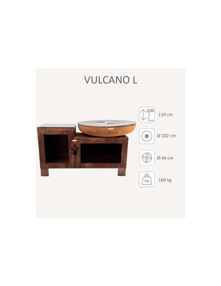 Achat REMUNDI - Brasero avec meuble VULCANO - Taille L