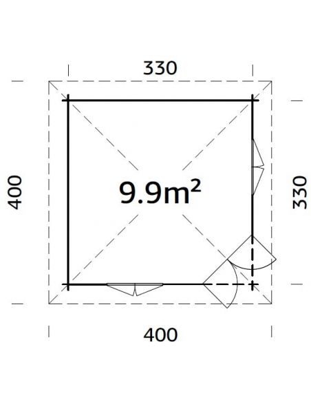 Tonnelle de jardin Mélanie 9.6 m² avec plancher en bois massif 44 mm