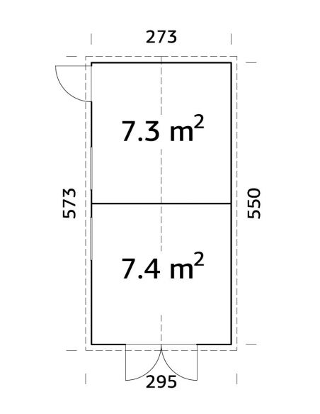 Abri de jardin Dan 14.2 m² avec plancher