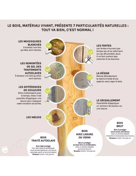 SOULET - Siège bébé en bois pour portique - Enfant 6 à 24 mois