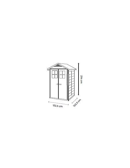 GAROFALO - Abri de jardin en résine - 1.97 m²