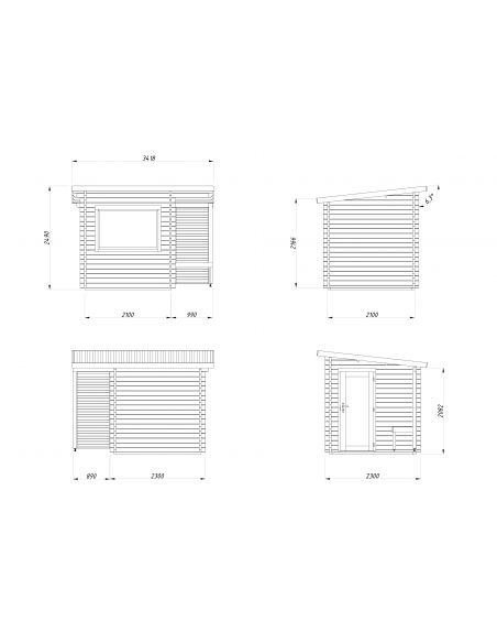 PALMAKO Sauna Sanna 4.1 m²