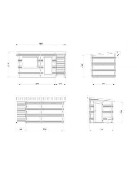 PALMAKO Sauna Sanna 6.8 m²