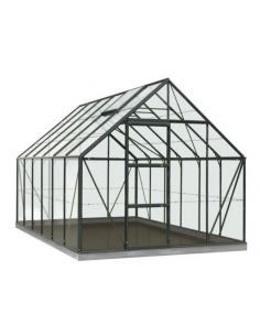 ACD Serre de jardin Oliver 9.9 m² verre trempé sécurit de 3 mm - Vert