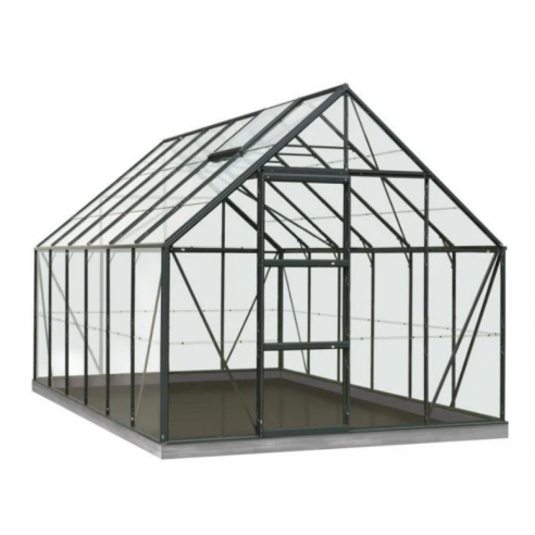 ACD Serre de jardin Oliver 9.9 m² verre trempé sécurit de 3 mm - Vert