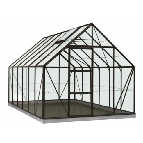 ACD Serre de jardin Oliver 9.9 m² verre trempé sécurit de 3 mm - Noir