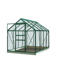Serre de jardin Ivy 5 m² en verre trempé sécurit de 3 mm - Vert