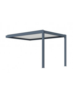 Achat OCEO - Extension pergola bioclimatique autoportée ZEPHIR - 3x4 mètres - Aluminium/Lames - GREY