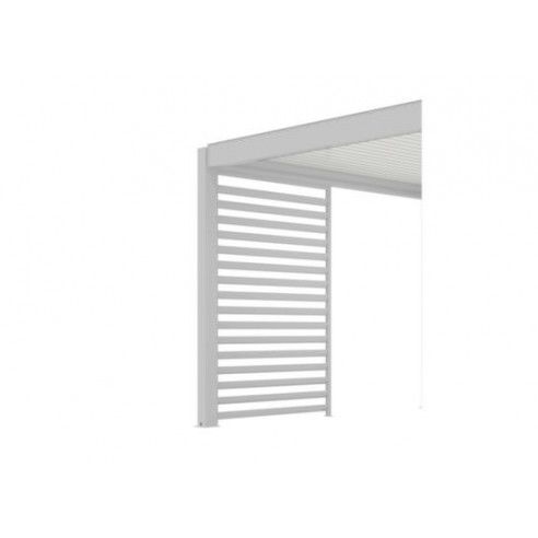 Achat OCEO - Claustra pour côté 3 mètres - Pergola adossée ZEPHIR - Aluminium / Lames - BLANC