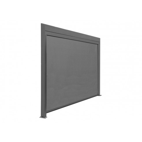 Achat OCEO - Rideau côté 4M pour pergola adossée ZEPHIR - Aluminium / TPEP - GREY