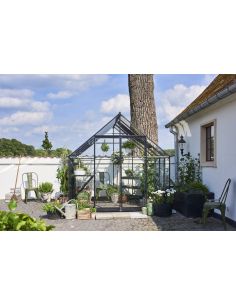 HALLS - Serre de jardin Qube 6.6 m² verre trempé de 3 mm