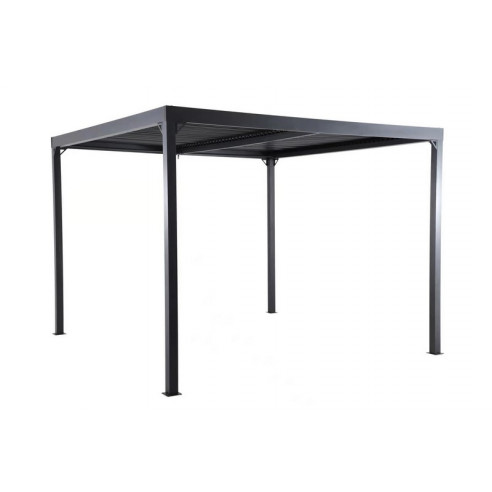 CREADOR - Tonnelle bioclimatique KIRO - 3 x 3 mètres - Anthracite / Gris clair