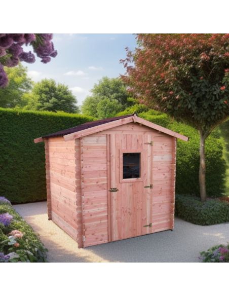 HABRITA - Abri de jardin Dalia 2 pentes bois Douglas - 3.24 m²