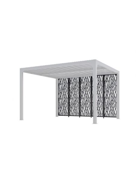 HABRITA - Panneaux moucharabieh pour pergola PER 3630 BI et PER 3660 BI - 5 pièces