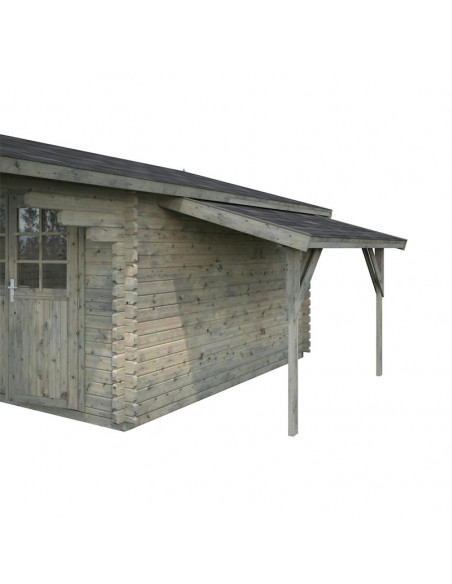 PALMAKO - Bûcher de stockage 4.3 m² - Traité gris vintage