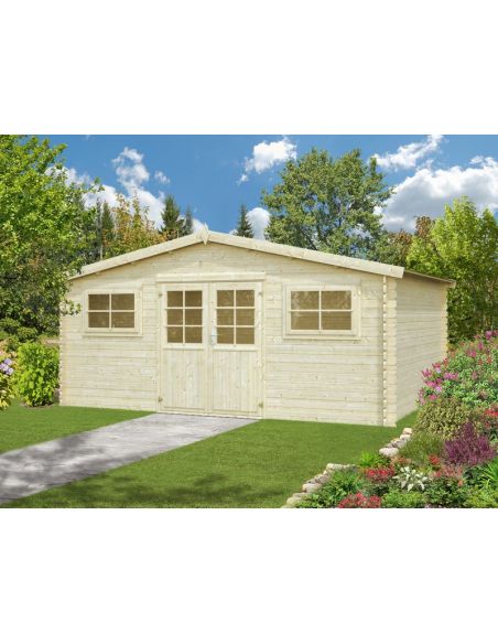 WHITE WOOD - Abri de jardin Luxembourg II 17 m² - 28 mm