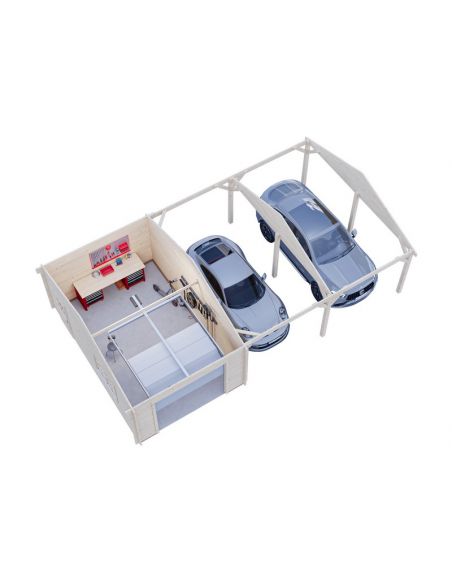 PALMAKO - Garage Roger 19 + 33.2 m² - Porte sectionnelle - 44 mm