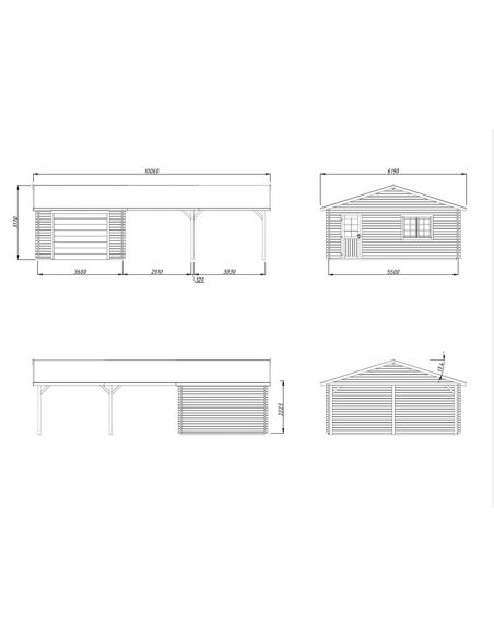 PALMAKO - Garage Roger 19 + 33.2 m² - Porte sectionnelle - 44 mm