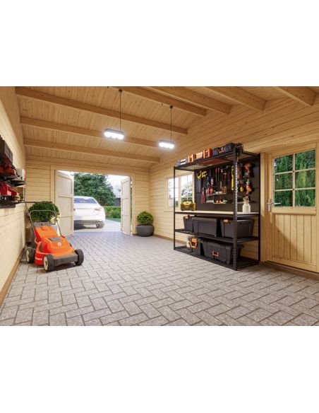 PALMAKO - Garage Roger 19 m² + 16.2 - Porte bois - 44 mm