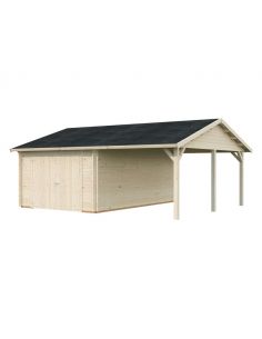 PALMAKO - Garage Roger 19 m² + 16.2 - Porte bois - 44 mm