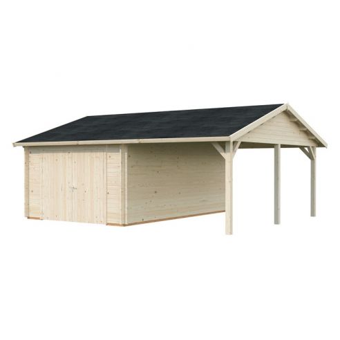 PALMAKO - Garage Roger 19 m² + 16.2 - Porte bois - 44 mm
