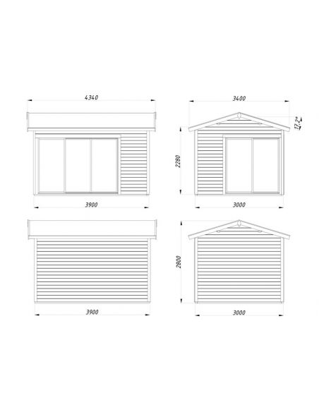 PALMAKO - Abri de jardin Amanda 11.2 m² 