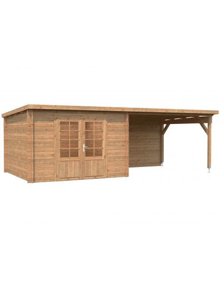 PALMAKO - Abri de jardin Ella 8.7 m² + 10 m² - 28 mm