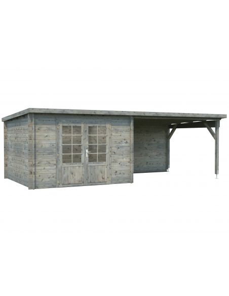 PALMAKO - Abri de jardin Ella 8.7 m² + 10 m² - 28 mm