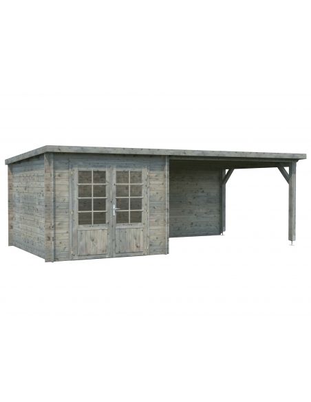 PALMAKO - Abri de jardin Ella 6.9 m² + 10 m² - 28 mm