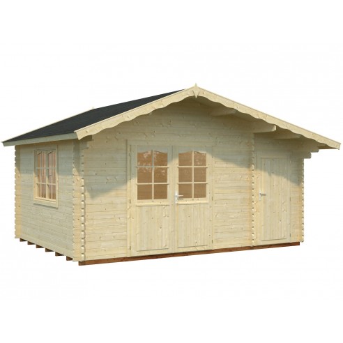 Abri de jardin Emma 14.8 m² en bois massif 34 mm