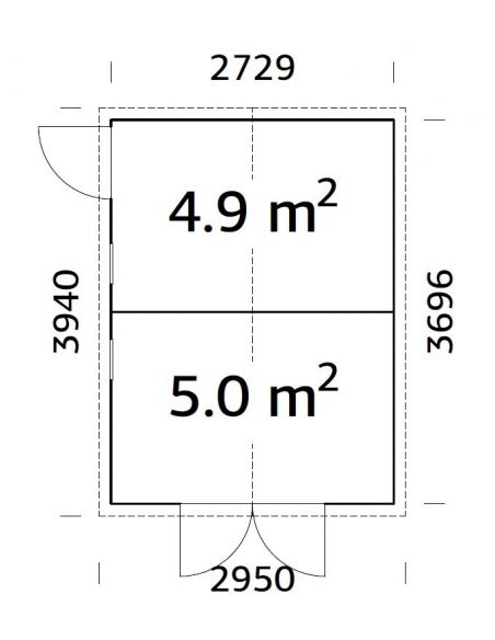 Abri de jardin Dan 10 m² avec plancher