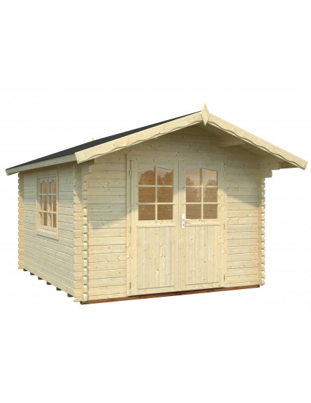 Abri de jardin Sally 10.8 m² avec plancher en bois massif 44 mm