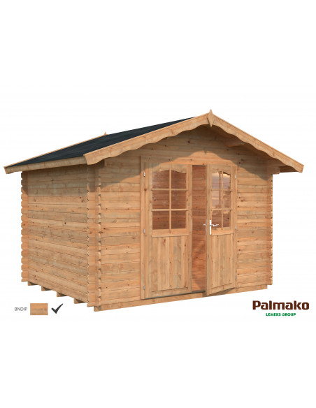 Achat Abri de jardin Vivian 7.2 m² en bois massif 28 mm - Marron- Palmako