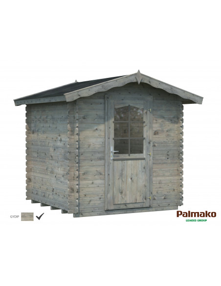Achat Abri de jardin Vivian 4 m² en bois massif 28 mm - Gris vintage - Palmako
