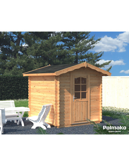 Achat Abri de jardin Vivian 4 m² en bois massif 28 mm - Marron - Palmako