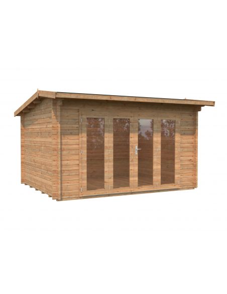 PALMAKO -Abri de jardin Ines 11.1 m² avec plancher en bois - 44 mm