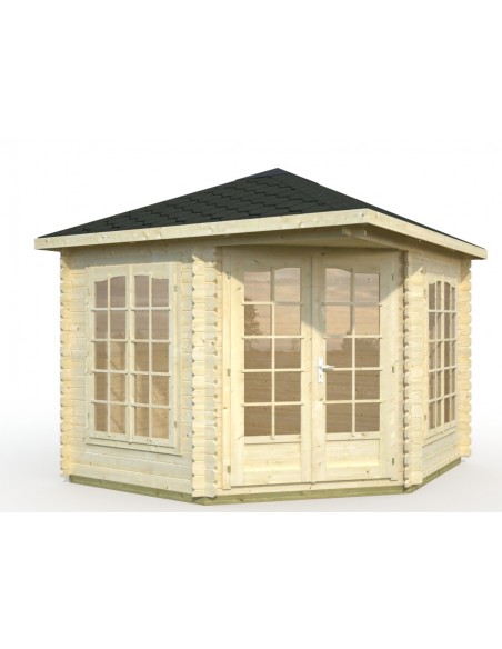 Tonnelle de jardin Mélanie 7.8 m² avec plancher en bois massif 28 mm