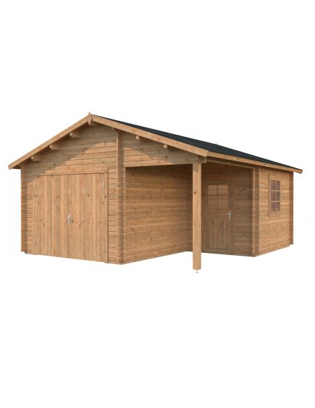 PALMAKO - Garage Roger 21.9 m² + 5.2 m² en bois - 44 mm