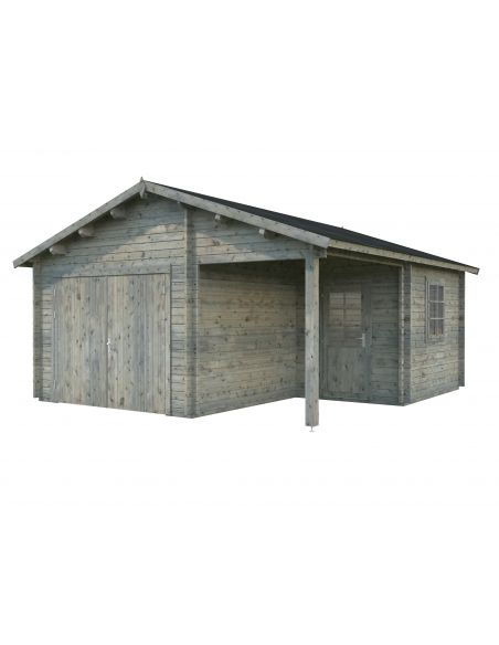 PALMAKO - Garage Roger 21.9 m² + 5.2 m² en bois - 44 mm