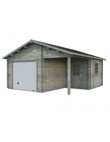 PALMAKO - Garage Roger 21.9 m² + 5.2 m² en bois - 44 mm